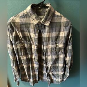Goodfellow & Co Men's Checkered Casual Shirt - Green and Gray